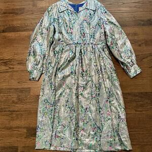 Futura Couture of New York Vintage Lined Metallic Dress